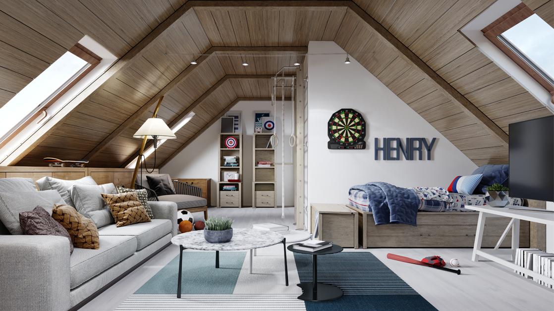 Aménagement combles d'une chambre d'ados