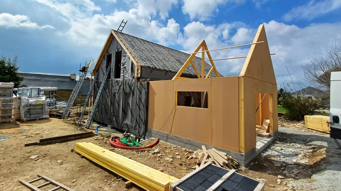 Construction d'une maison en carton