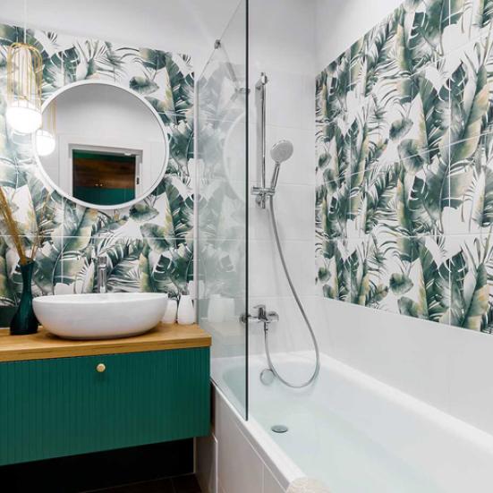 Salle de bain décorée