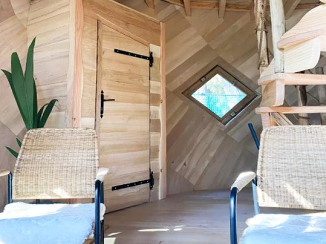 Détail habillage en bois 