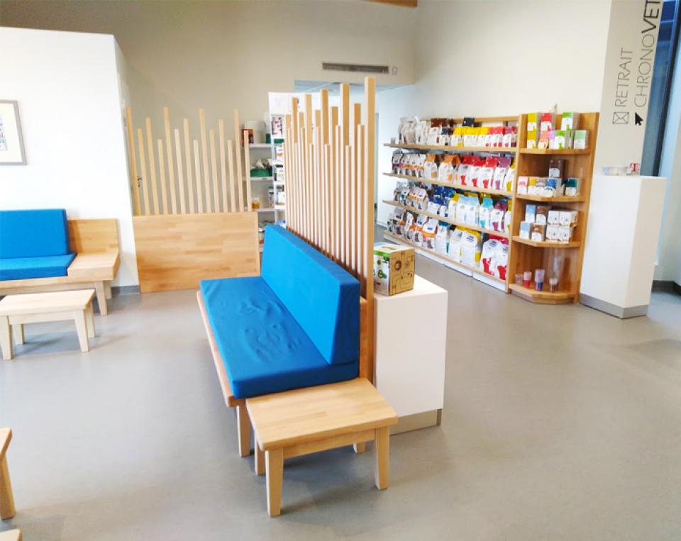Aménagement mobilier clinique vétérinaire en Alsace